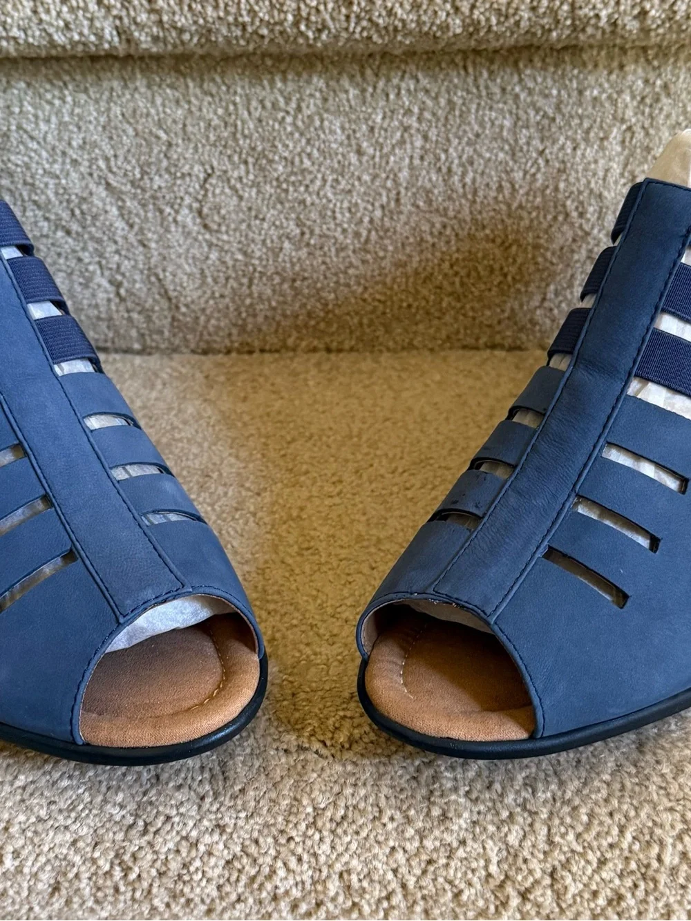 Comfortiva Faye Denim Nubuck Sandals - Denim 9.5WW - Brand New